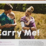 Article on baby wearing in Juno magazine issue 40 with photographs by Anna Hindocha/Warm Glow Photo
