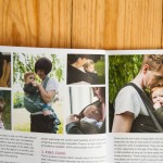 Article on baby wearing in Juno magazine issue 40 with photographs by Anna Hindocha/Warm Glow Photo